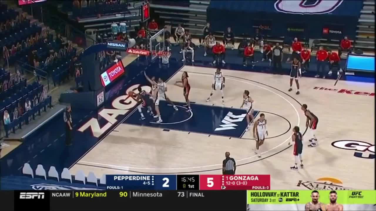 宣布参加NBA选秀！冈萨加大学首发后卫乔尔-阿雅伊集锦