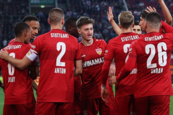吉拉西破门助斯图加特1-0击败奥格斯堡暂登德甲第二